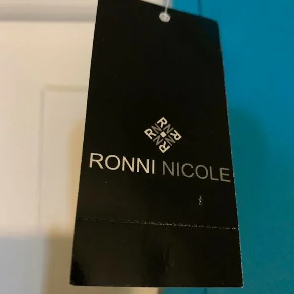 Ronni Nicole Dress Style #180411 Deep Turquoise Size 10 - Picture 4 of 5